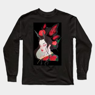 Lady Butterfly Long Sleeve T-Shirt